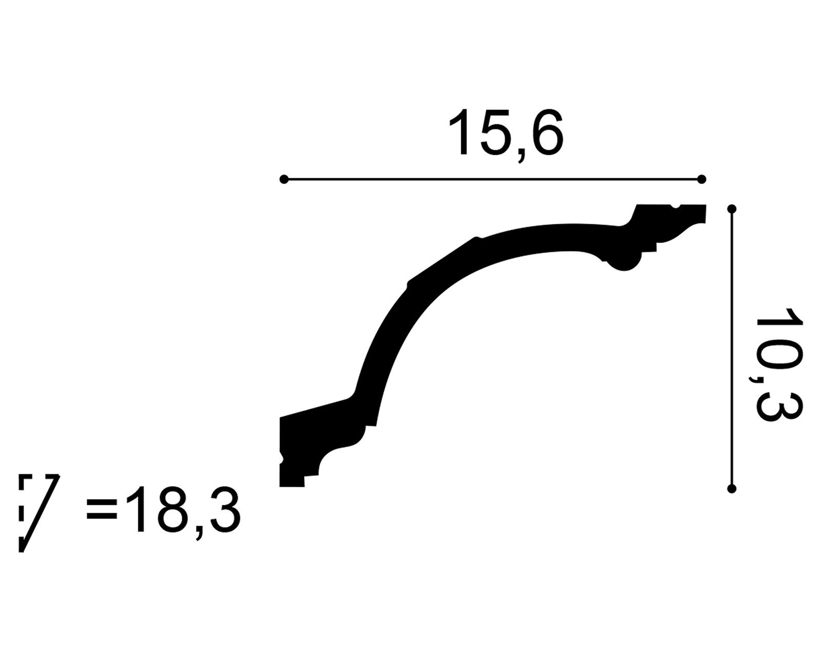             Klassische Stuckleiste Kairo – C217
        