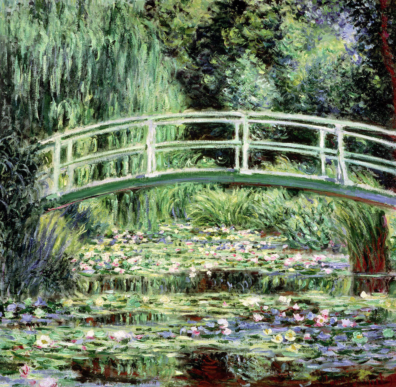 Brücke, Seerosen, Garten, Impressionismus, Seerosenteich