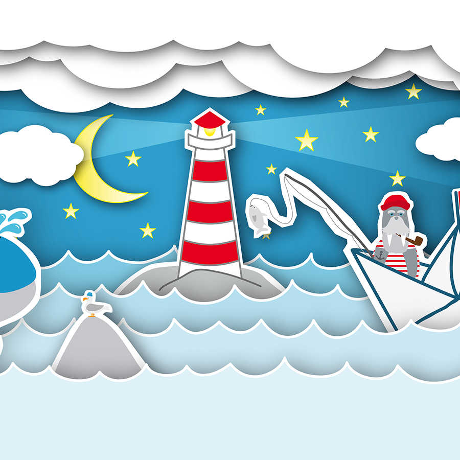 Leuchtturm, Meer, Mond/Nacht, Wellen, Had