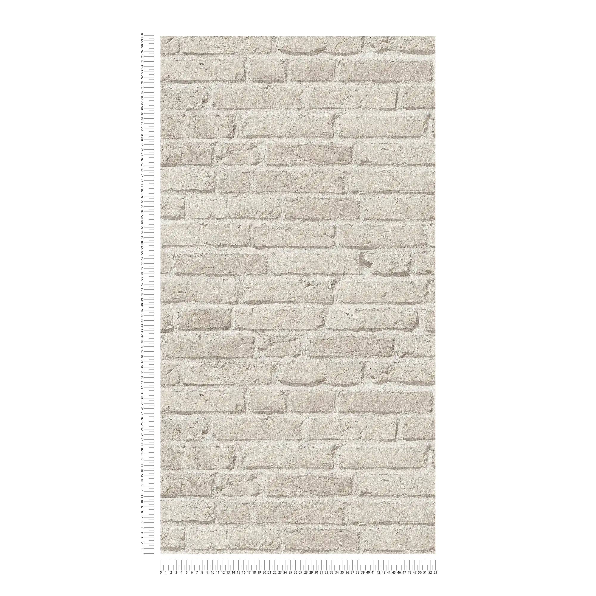             Mauertapete hellgrauer Backstein, Industrial Stil – Grau
        