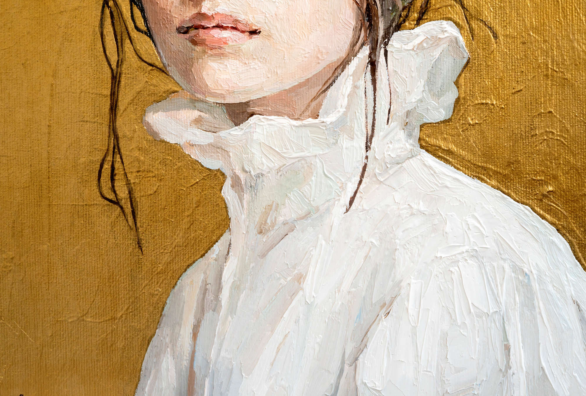 Photo wallpaper »golda« - partial portrait of a woman | DD127592
