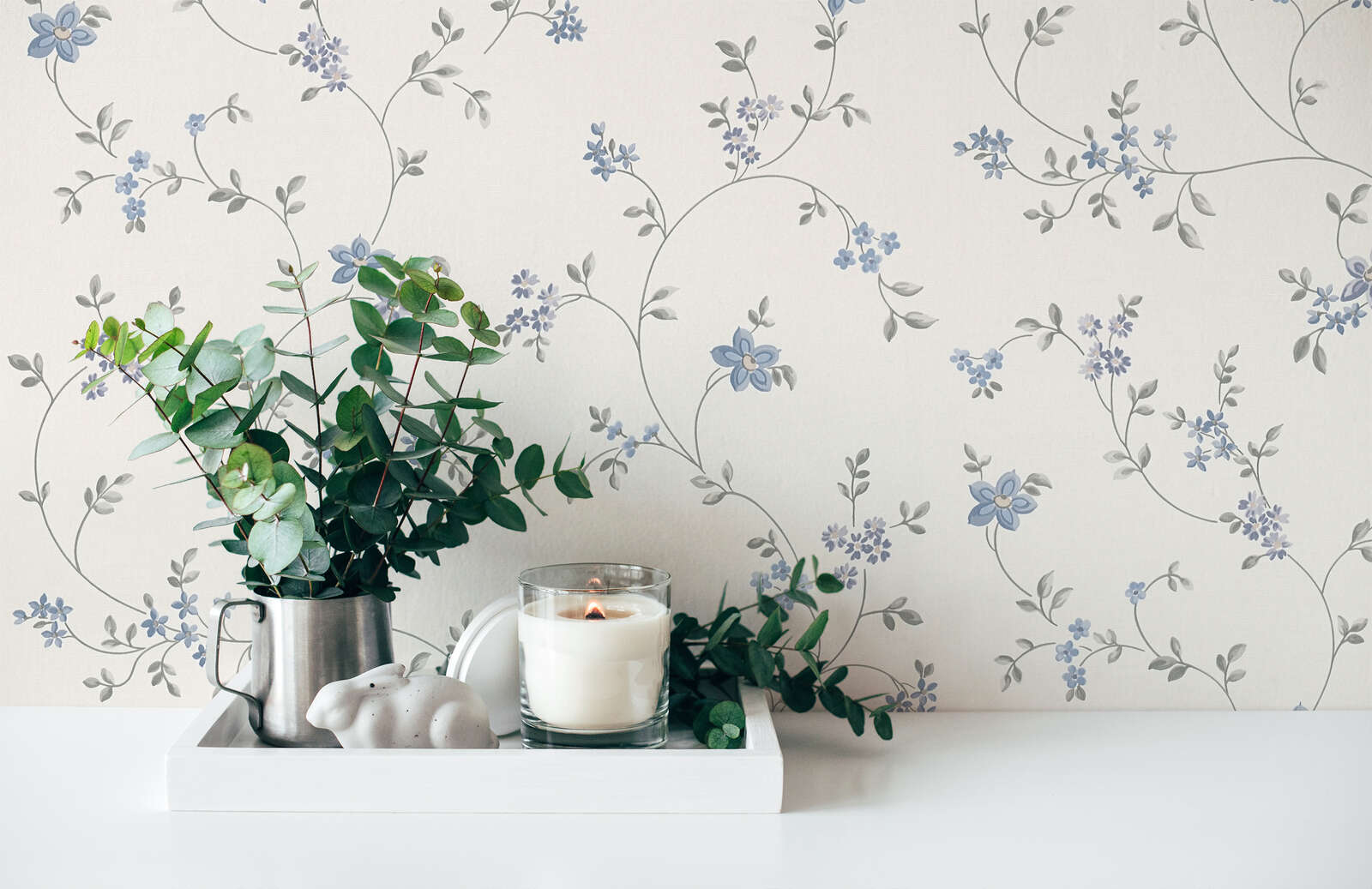 Mauer, Florales Design, Innenarchitektur, Milch, Porzellan