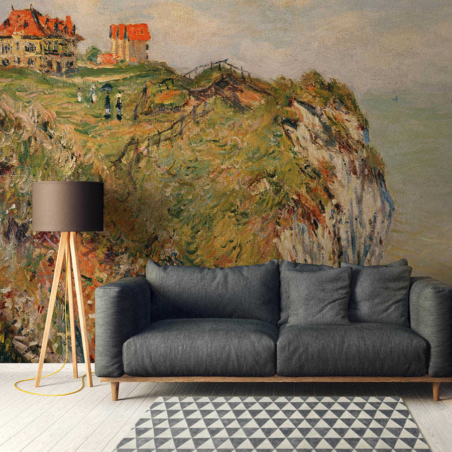 wandbild, küstenlandschaft, felsen, nächtlich, leuchtende farben