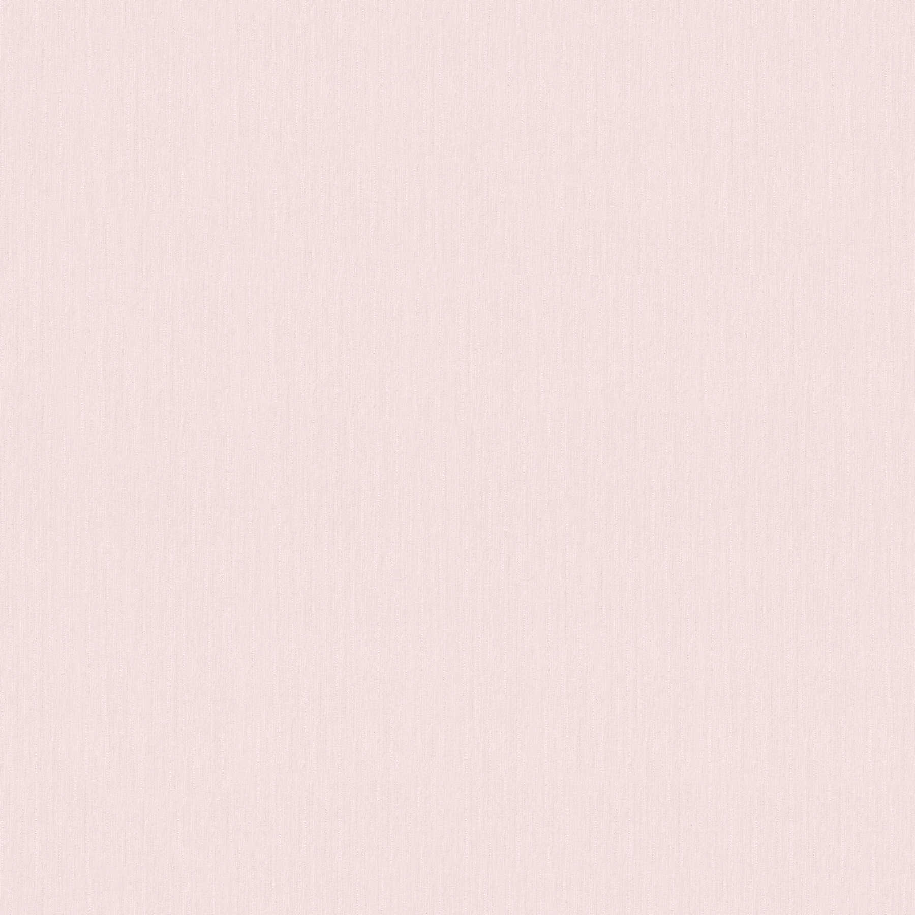 Rosa Vliestapete uni mit Metallic Glanz für Babyzimmer
