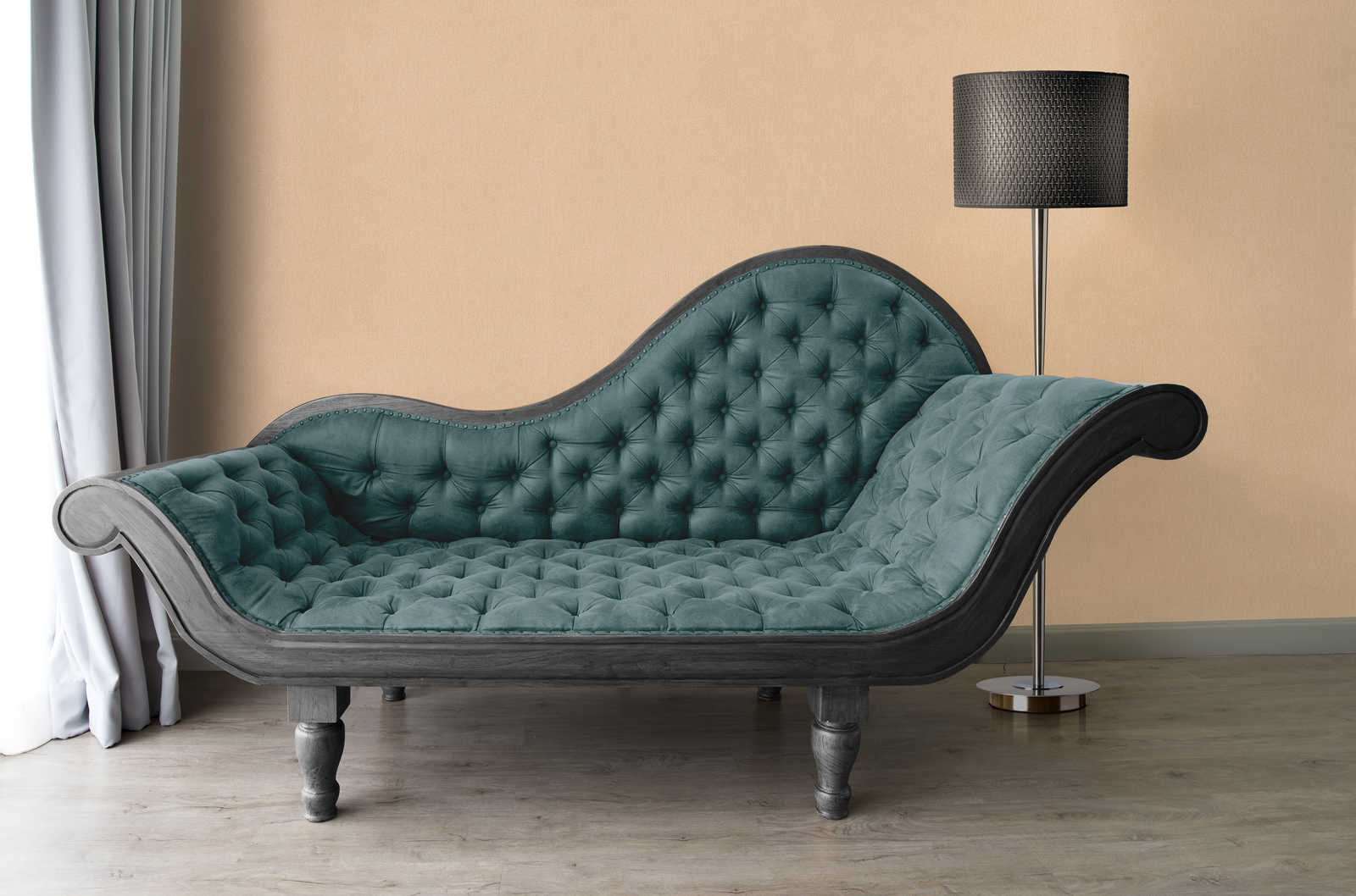             Einfarbige Tapete Beige mit Farbschraffur-Effekt
        