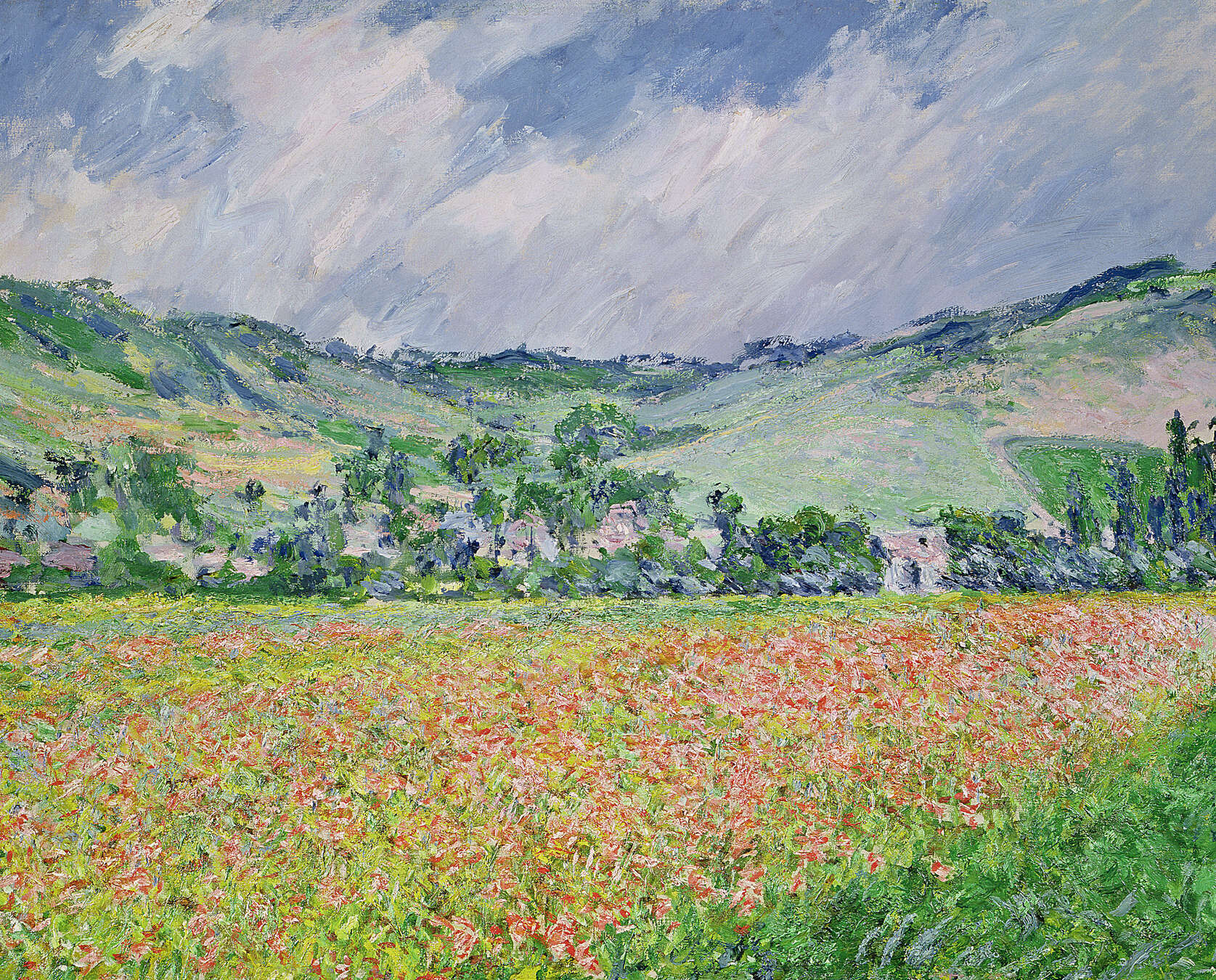 Landschaft,  Felder,  Malerei,  Sommer,  Hügel