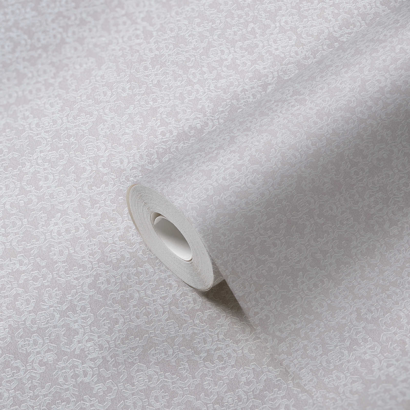             3D Strukturtapete mit Metallic-Effekt – Creme, Metallic, Weiß
        