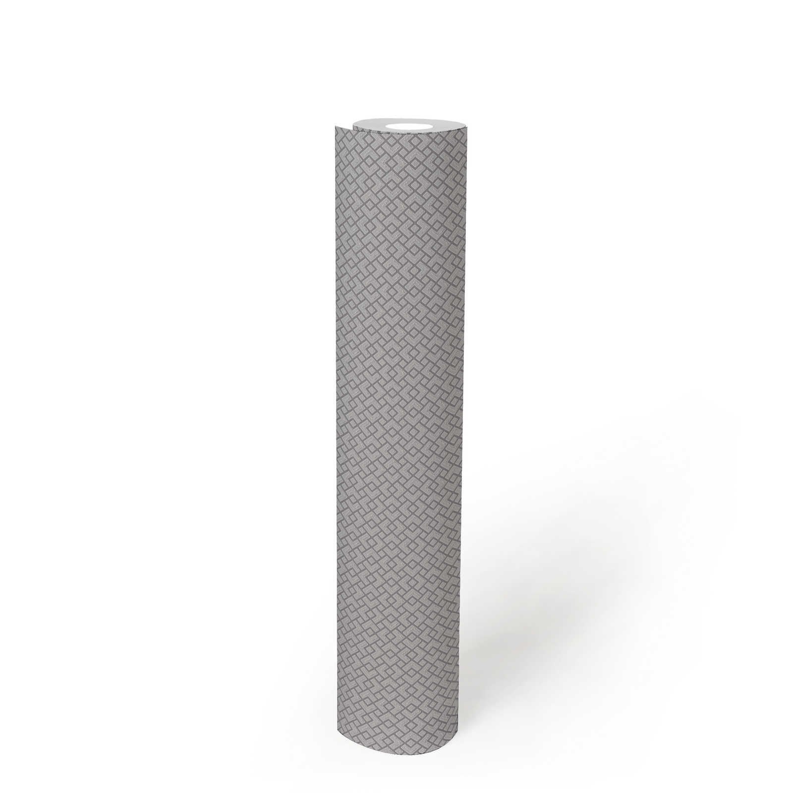             Mustertapete mit Ton-in-Ton Design & Silber-Akzenten – Braun
        