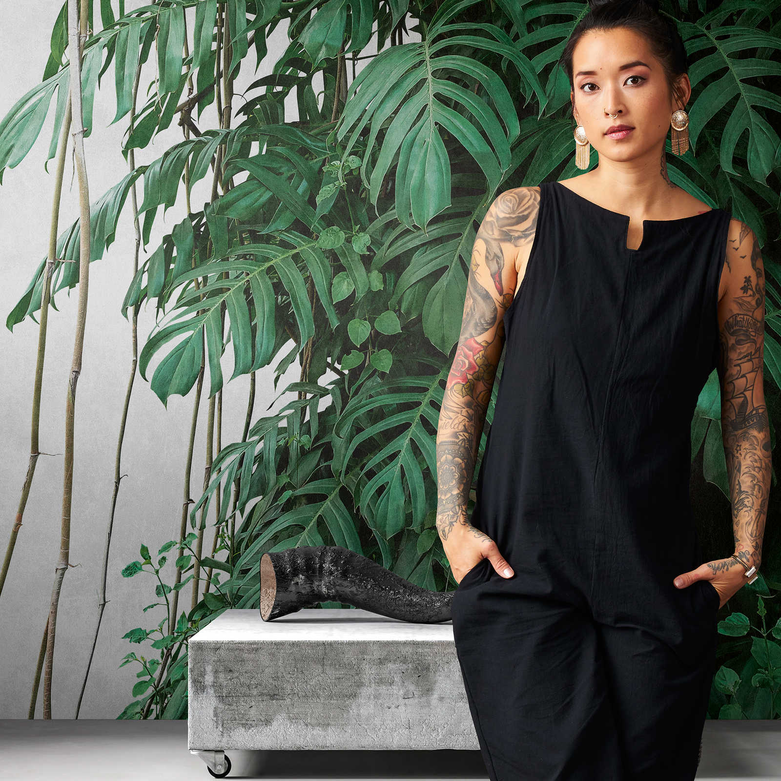             Wallpaper novelty | Monstera wallpaper 3D motif jungle green
        