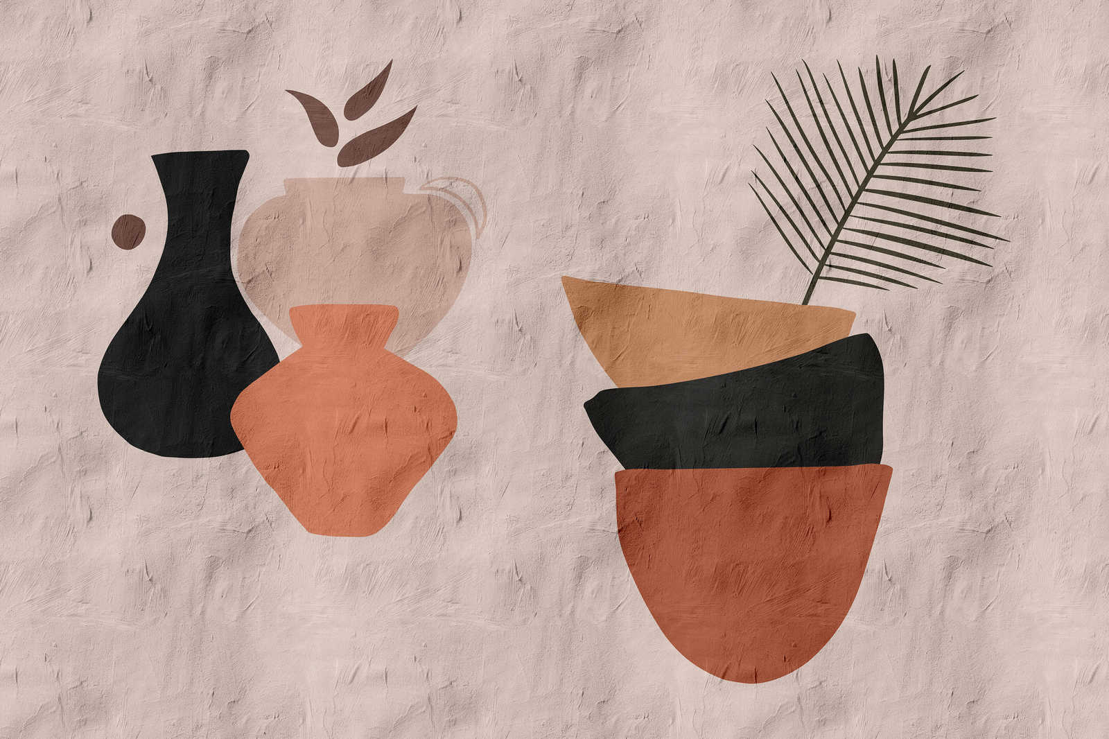             Santa Fe 2 - Lehmwand Leinwandbild mit Colour Block Design – 0,90 m x 0,60 m
        