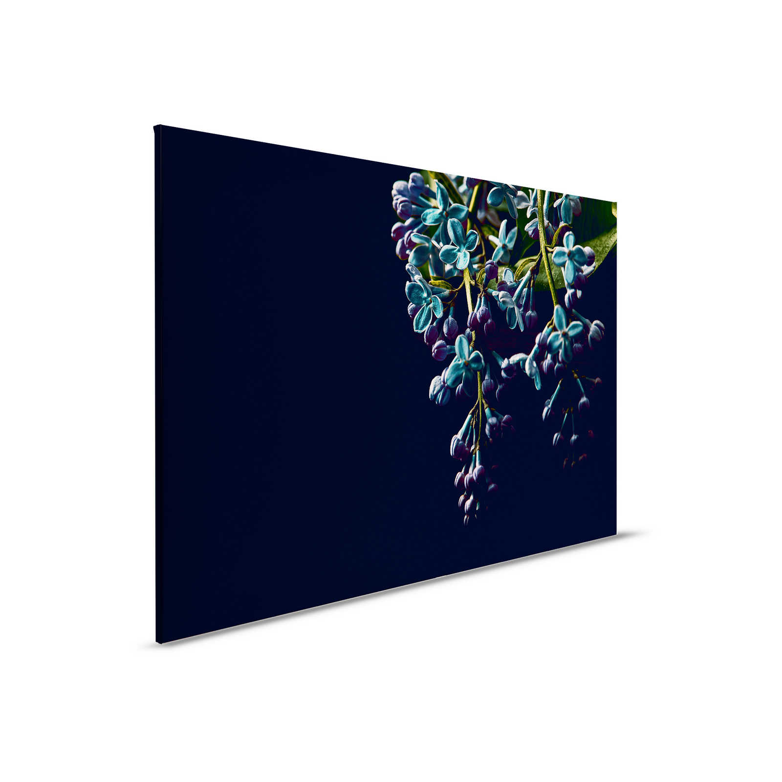         Canvas painting Flowers on black background Close-Up - 0,90 m x 0,60 m
    