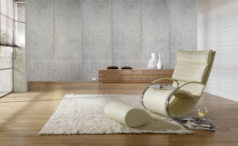 Sessel, Leder, Creme, Stuhl, Wohnzimmer