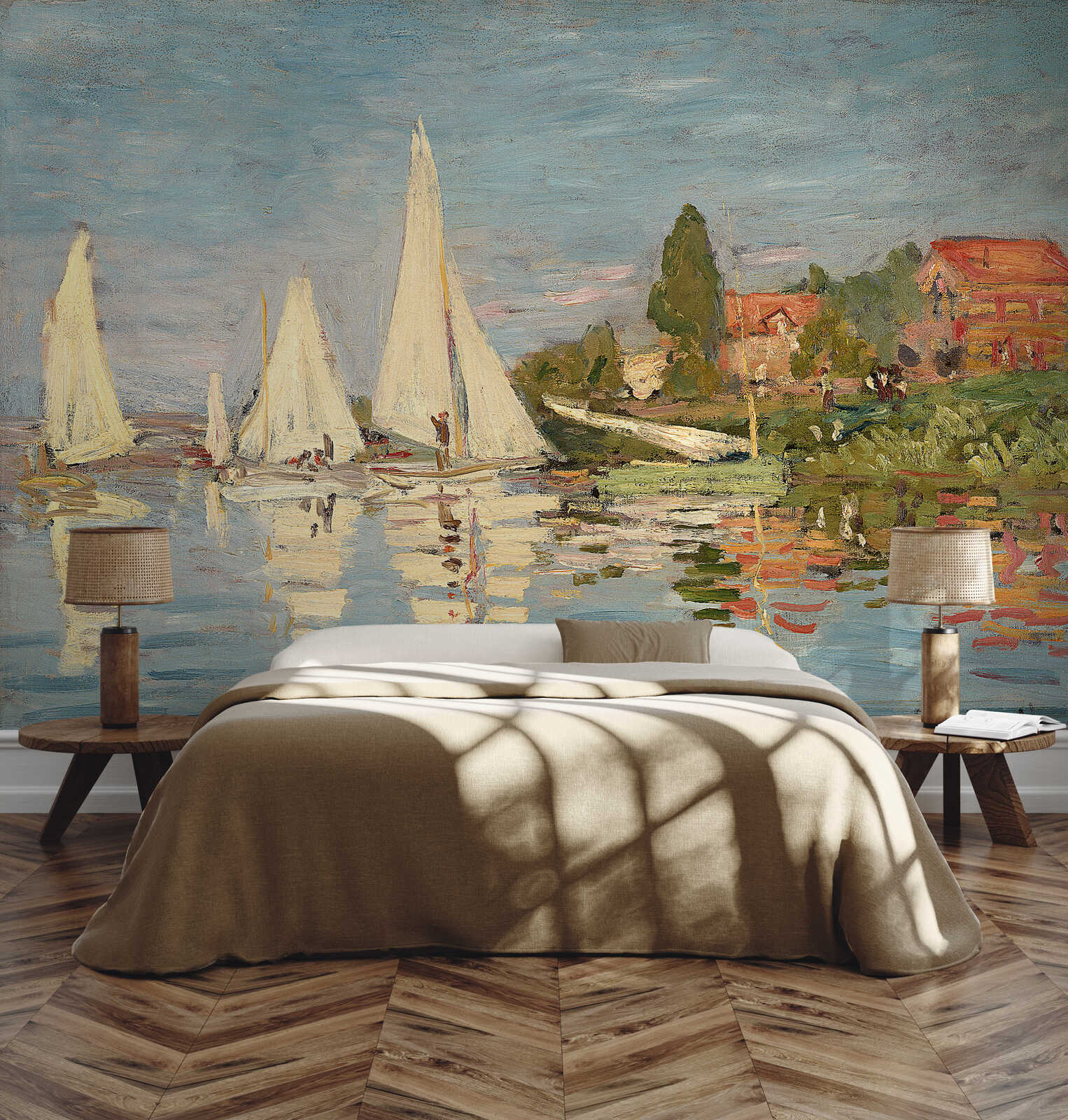 Segelboote, Hafen, Wasserfront, Landschaft, Schlafzimmer-Wandbild