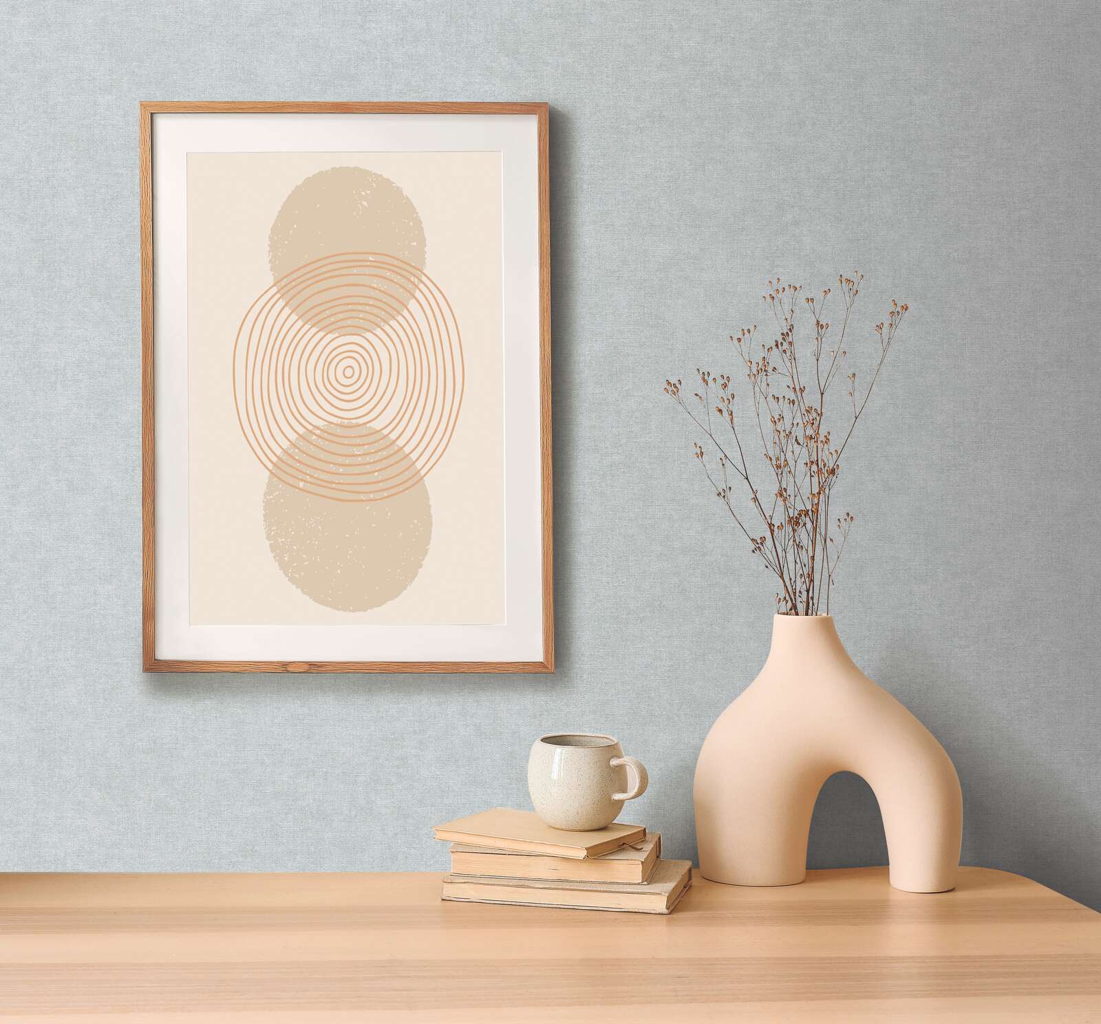 Bilddekor, Wandkunst, abstrakte Druck, gerahntes Kunstwerk, Vasen-Deko