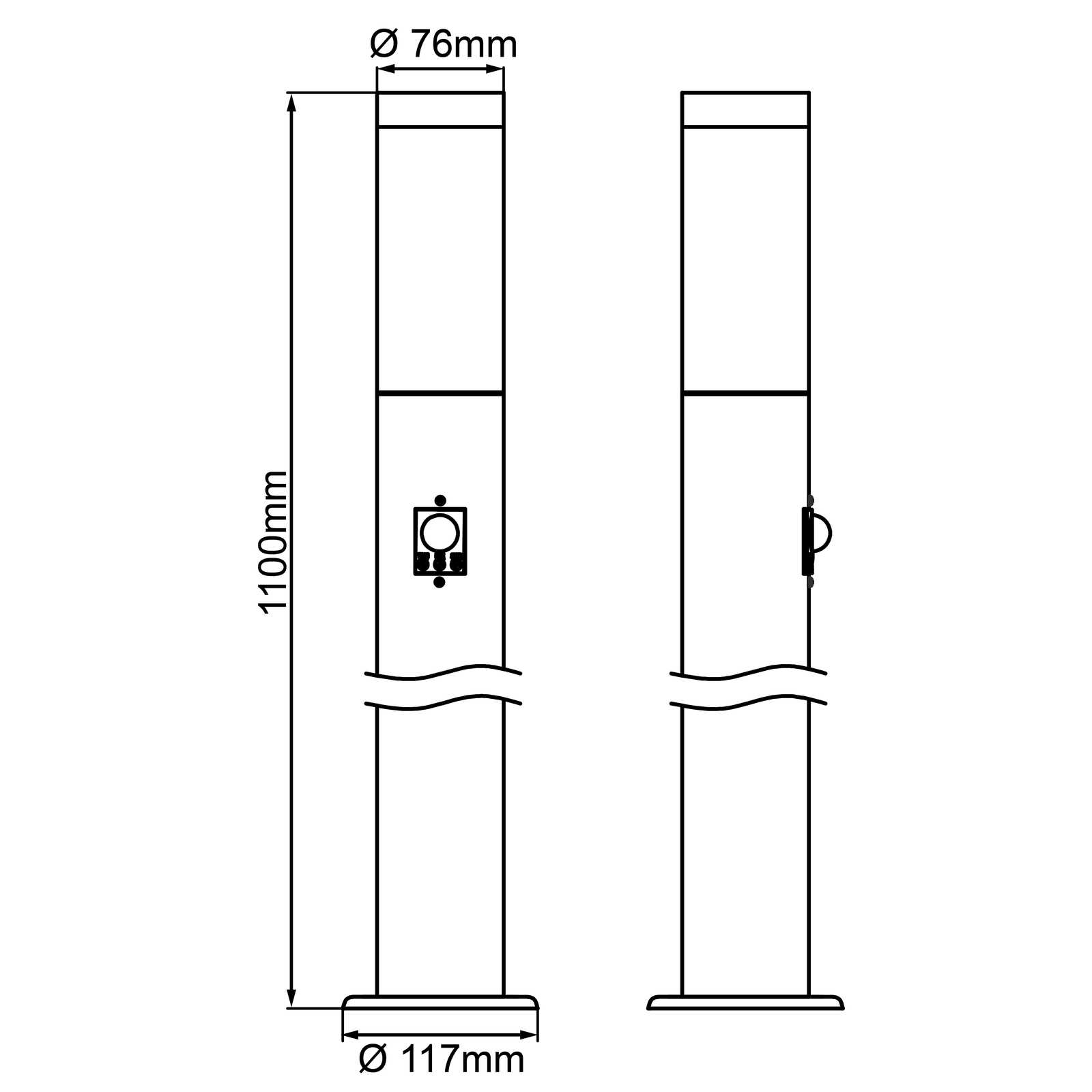             Außenstandleuchte aus Metall - Fenja 1 – Schwarz
        