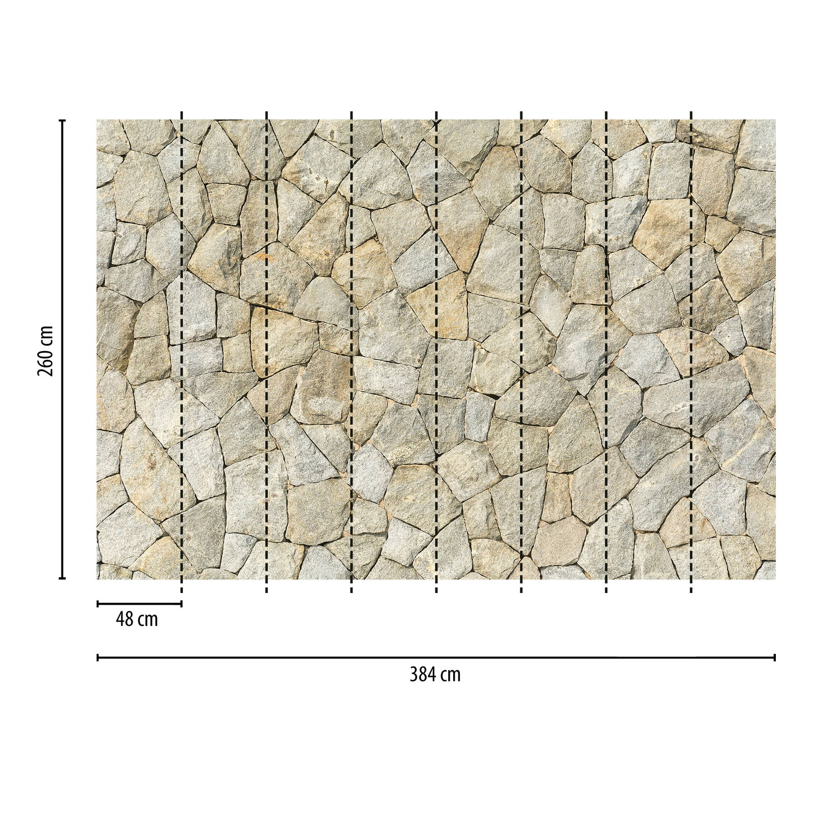             Fototapete 3D Natursteinoptik Wand – Grau
        