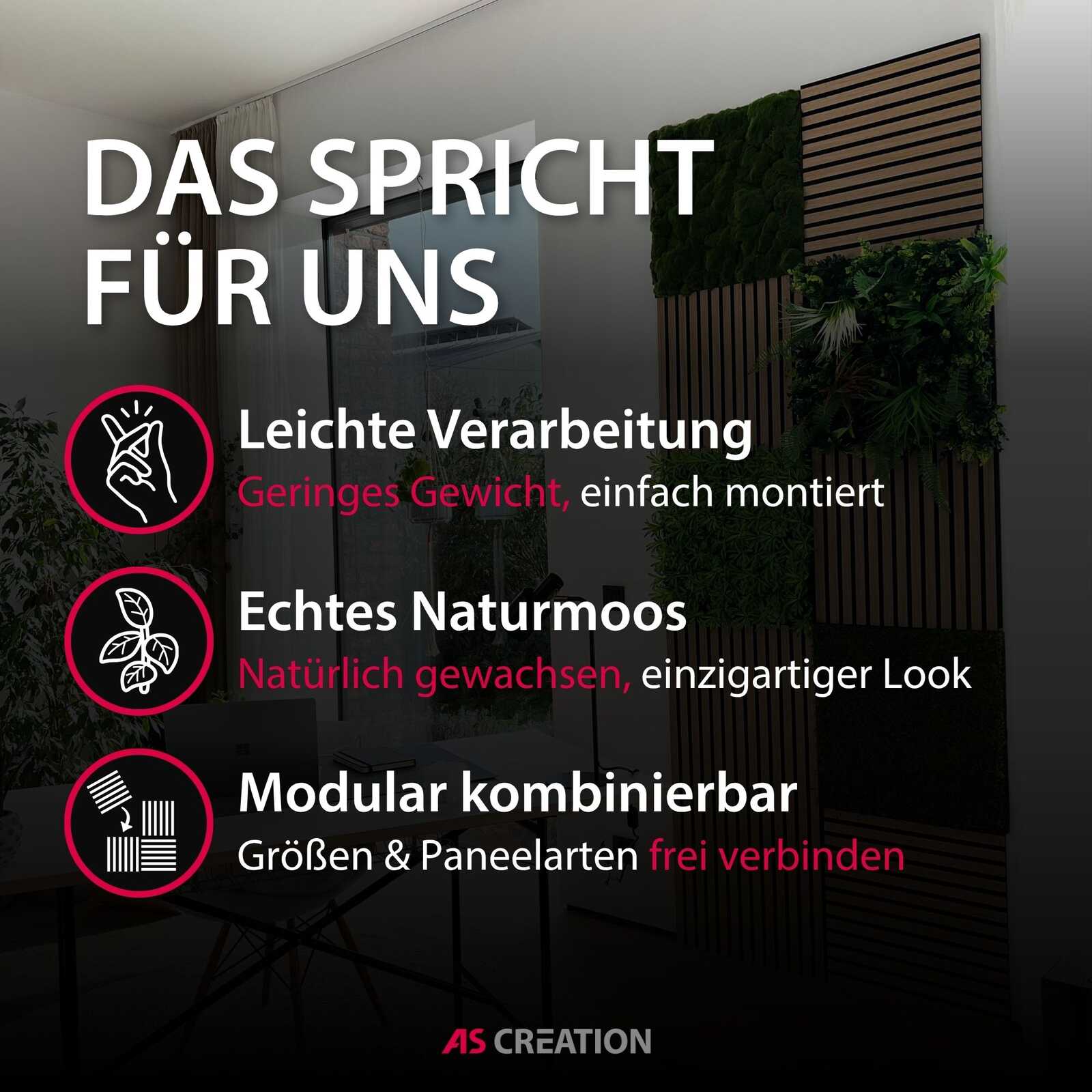zubehör, wandverkleidung, grün, paneele, modular
