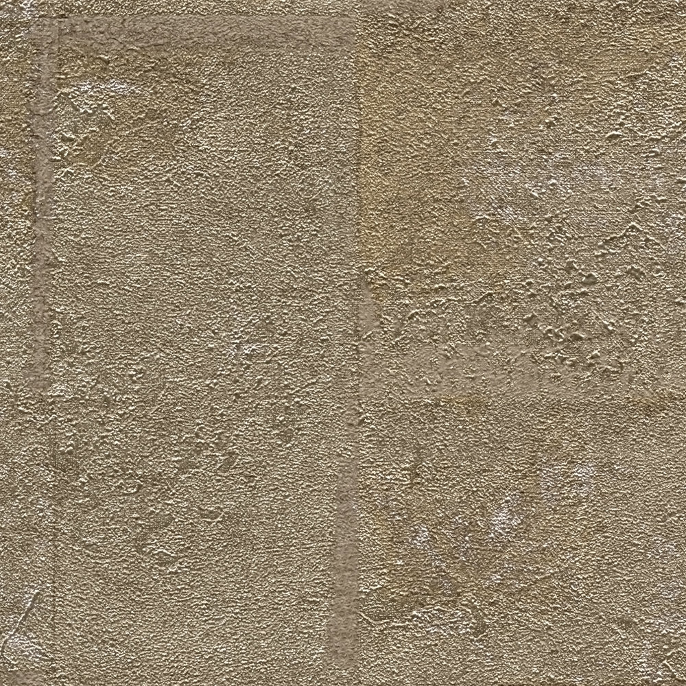             papier peint en papier intissé structuré aspect carrelage avec effet métallisé - or
        