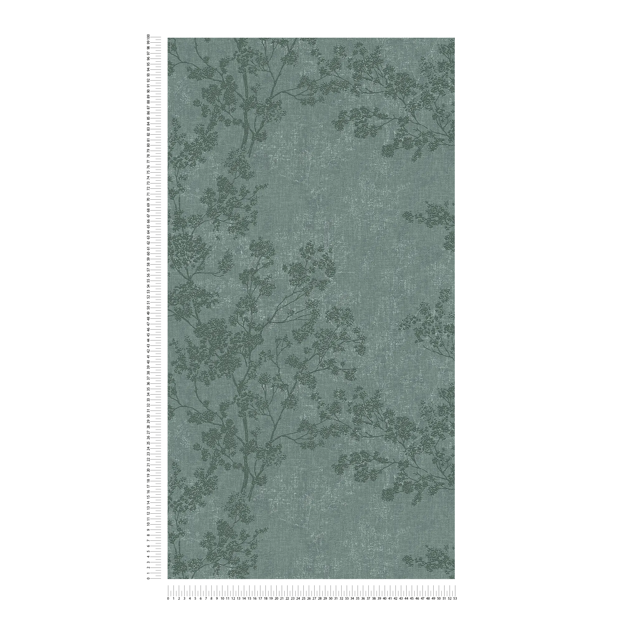             wallpaper leaves pattern in linen look - green
        