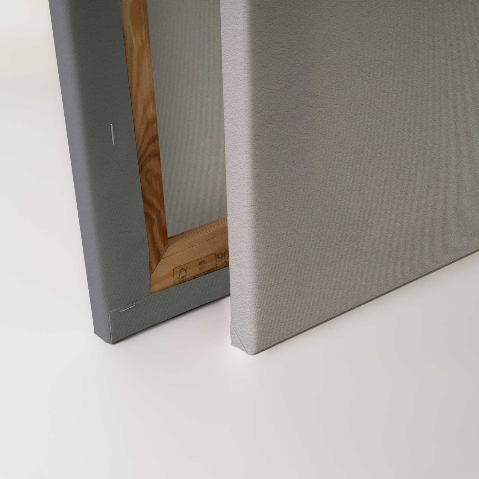 Layered paper 1 - Grafisches Leinwandbild mit Farbflächen in Büttenpapier Struktur – 0,90 m x 0,60 m