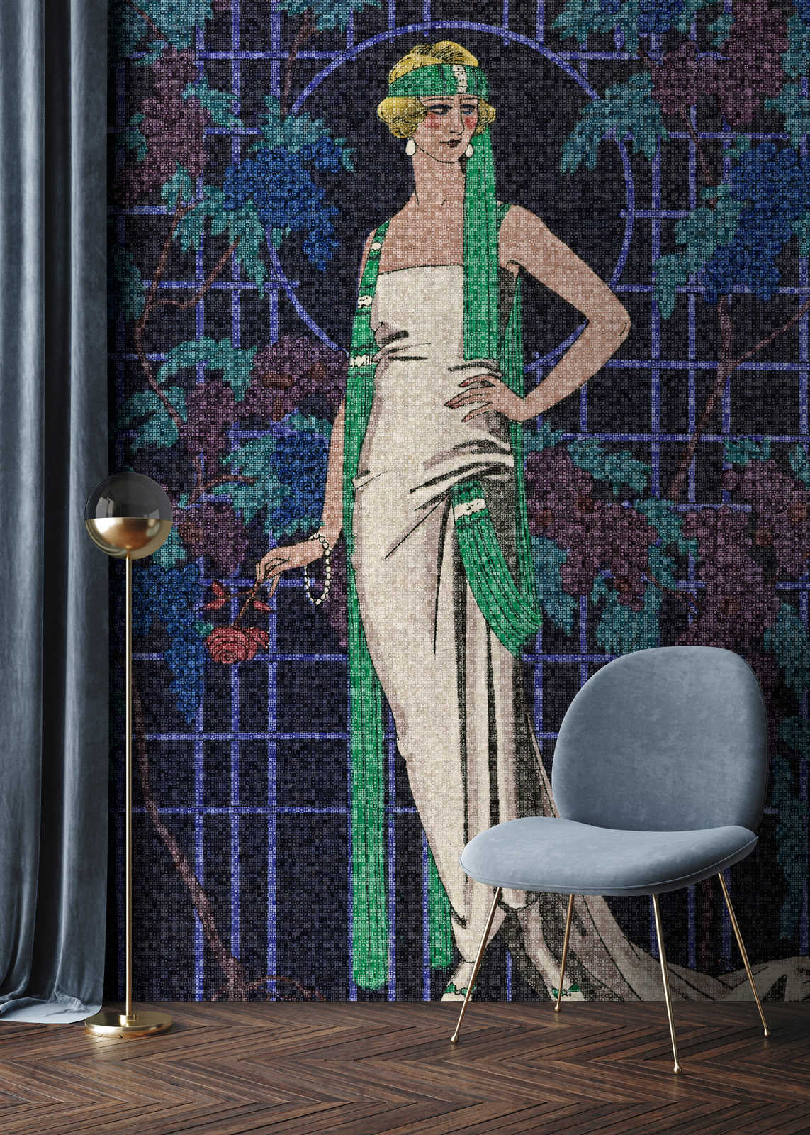 Scala 2 – Mosaik Fototapete Art Deko Frauen Motiv 20er Jahre Stil