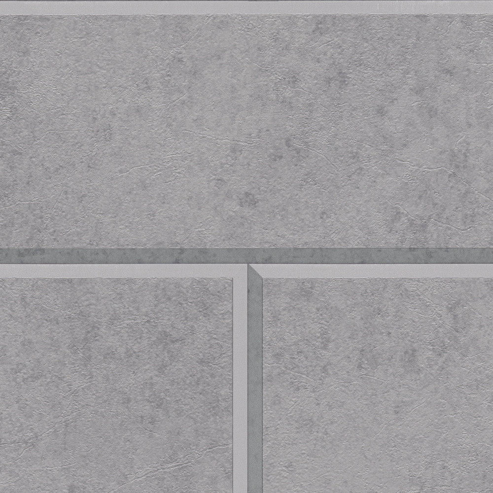 Tapete 3D Steinwand Design mit Betonsteinen – Grau