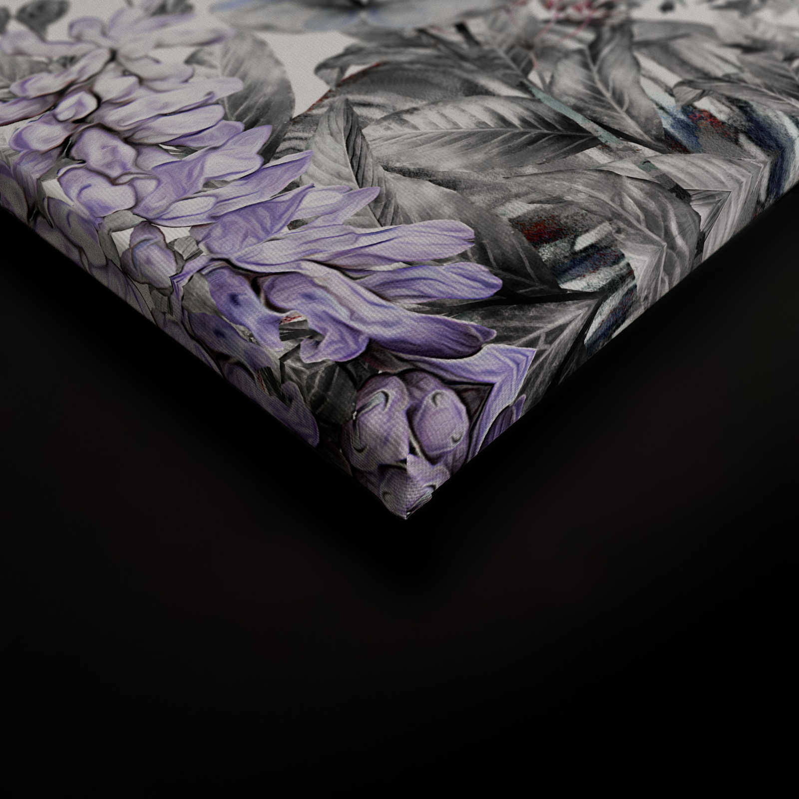             Canvas with Plain Painted Flowers - 0.90 m x 0.60 m
        