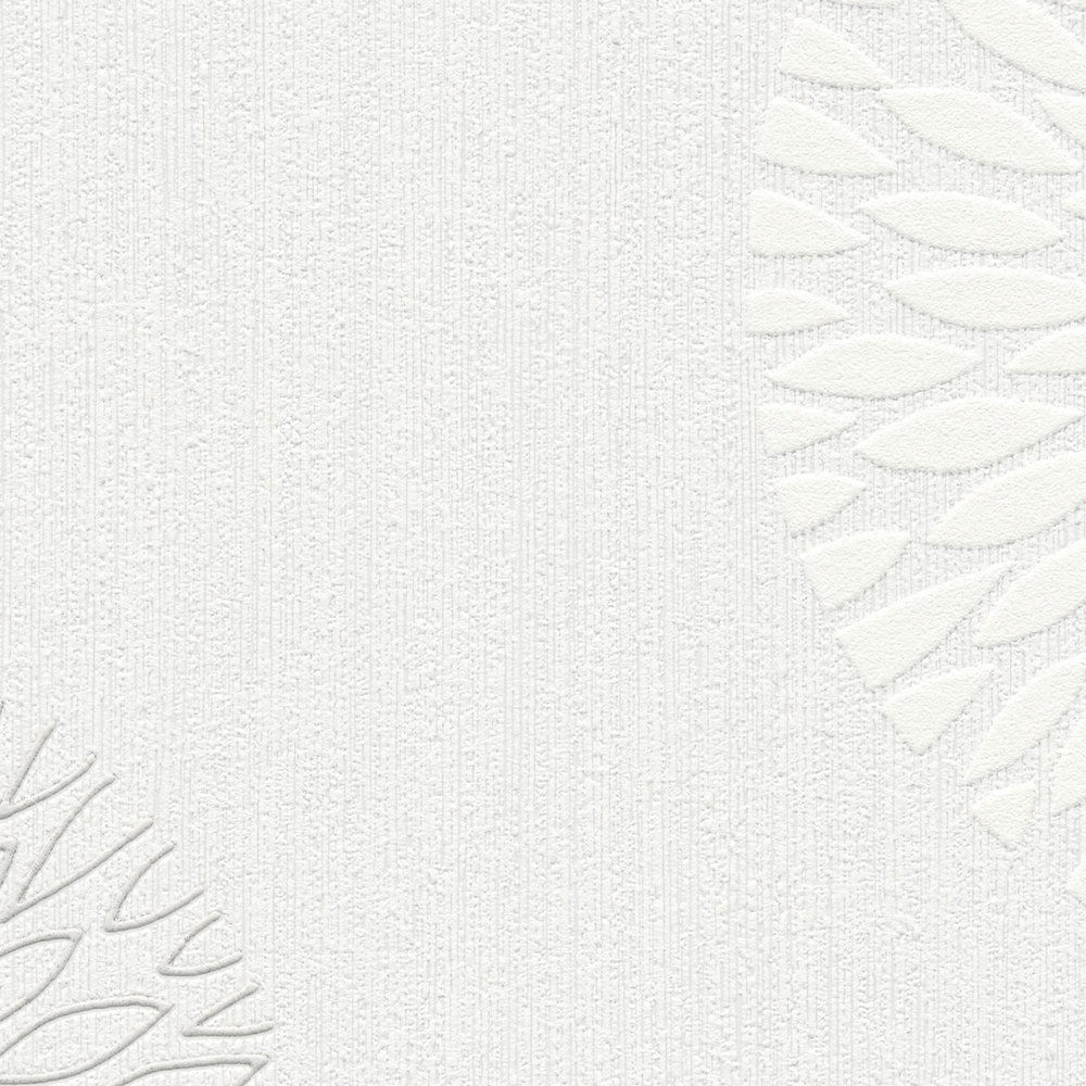             Vliesbehang bloemen in abstract design - crème, wit
        