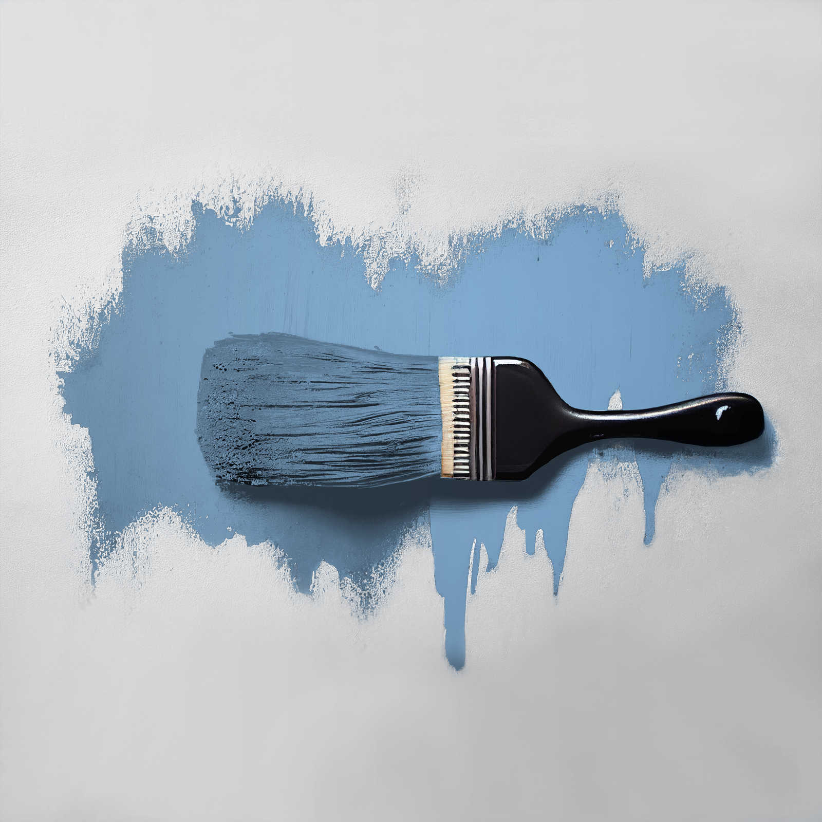 Pinsel, Farbklecks, Blau, Malerei, Kunstwerk