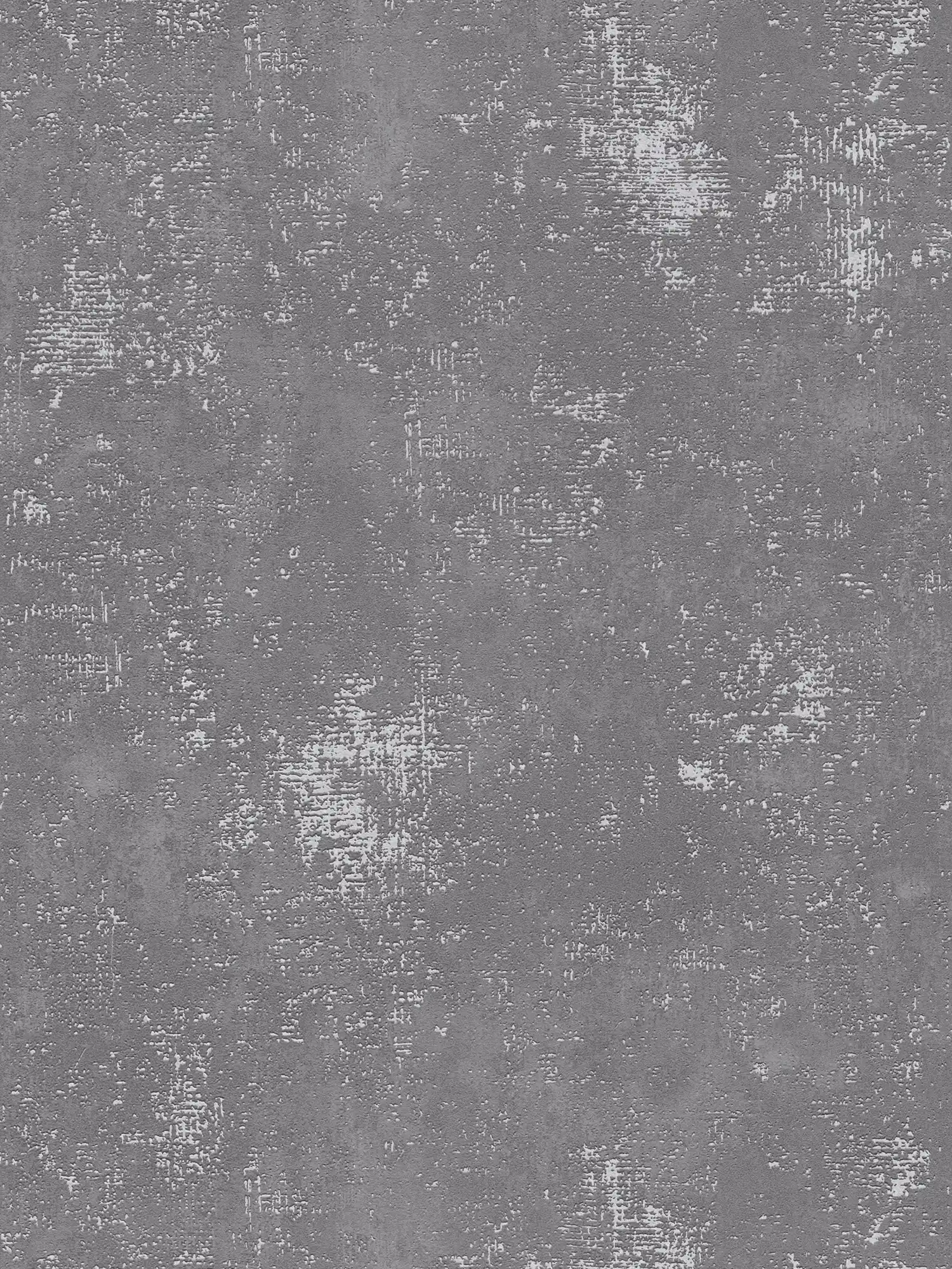         Donkergrijs gipslook behang met metallic structuur
    