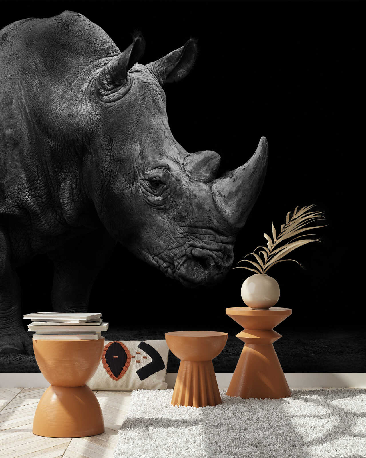 Rhino, Skulptur, Dekoration, Beistelltisch, Wohnaccessoire