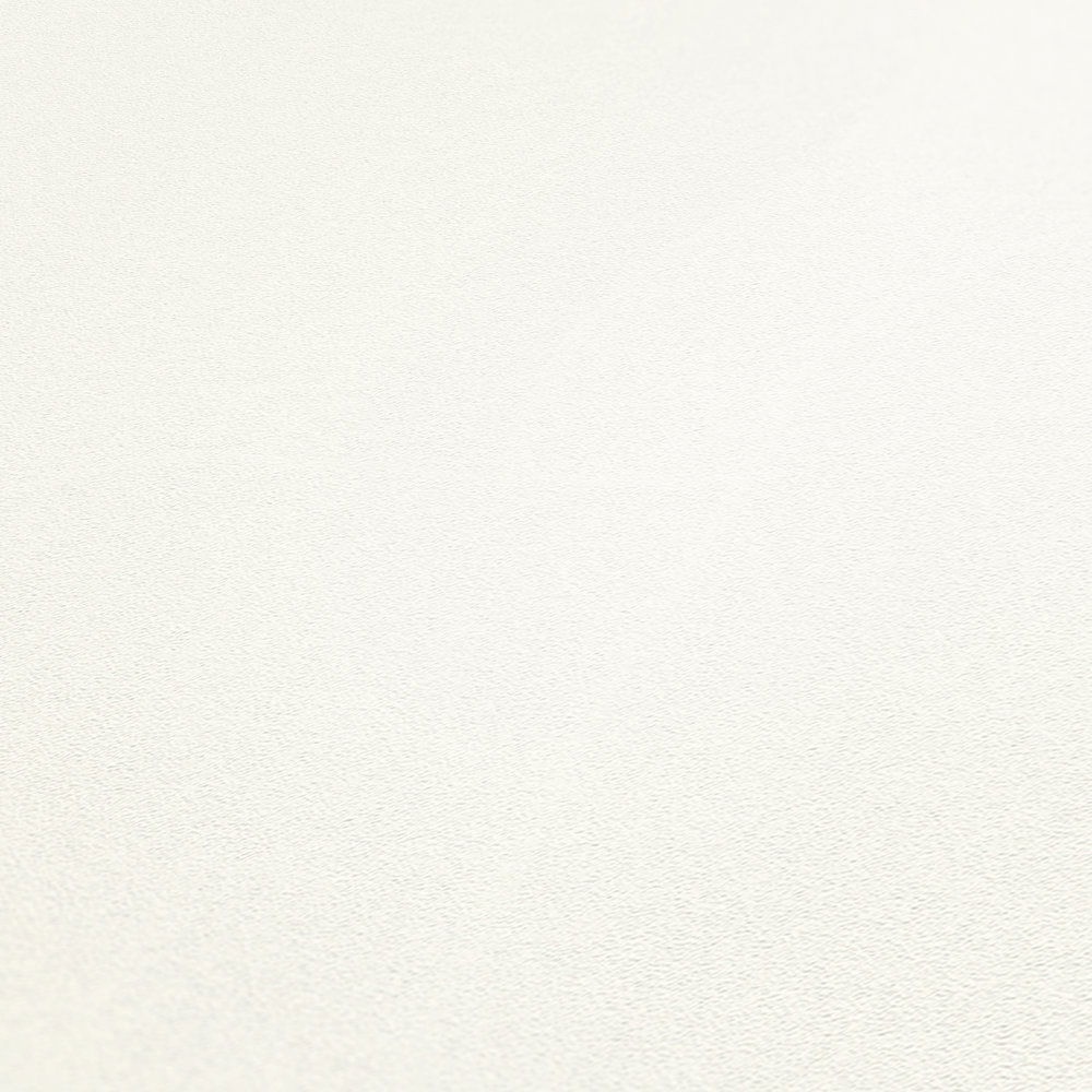             Seidenmatte Vliestapete Weiß uni mit flacher Struktur
        