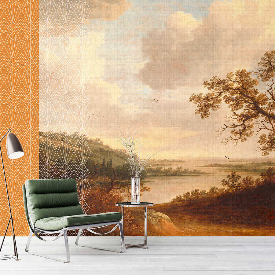 Kunst, Malerei, Stuhl, Mobiliar, Lampe