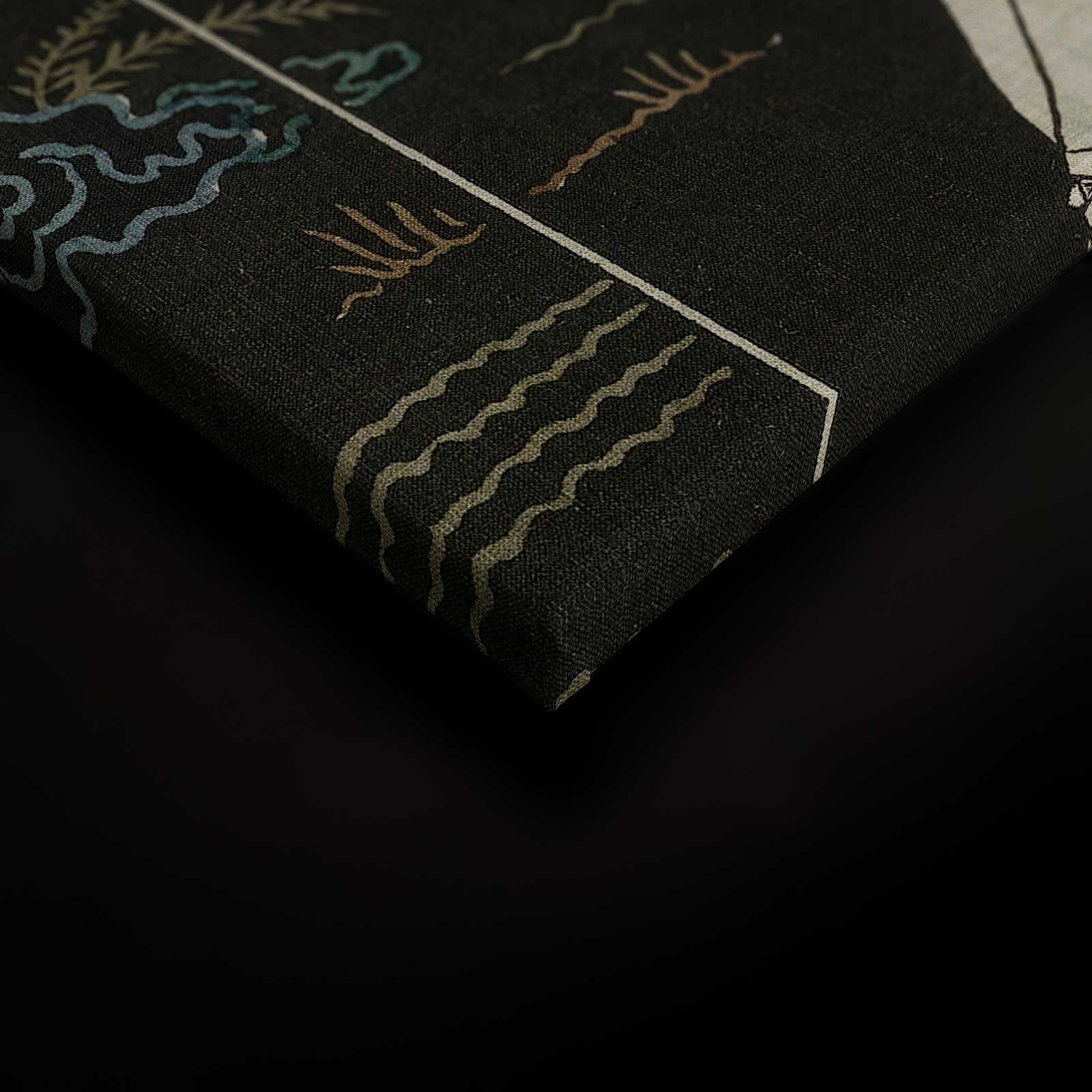             Adlon 3 - Leinwandbild Dame im Pelz Asian Design – 0,60 m x 0,90 m
        