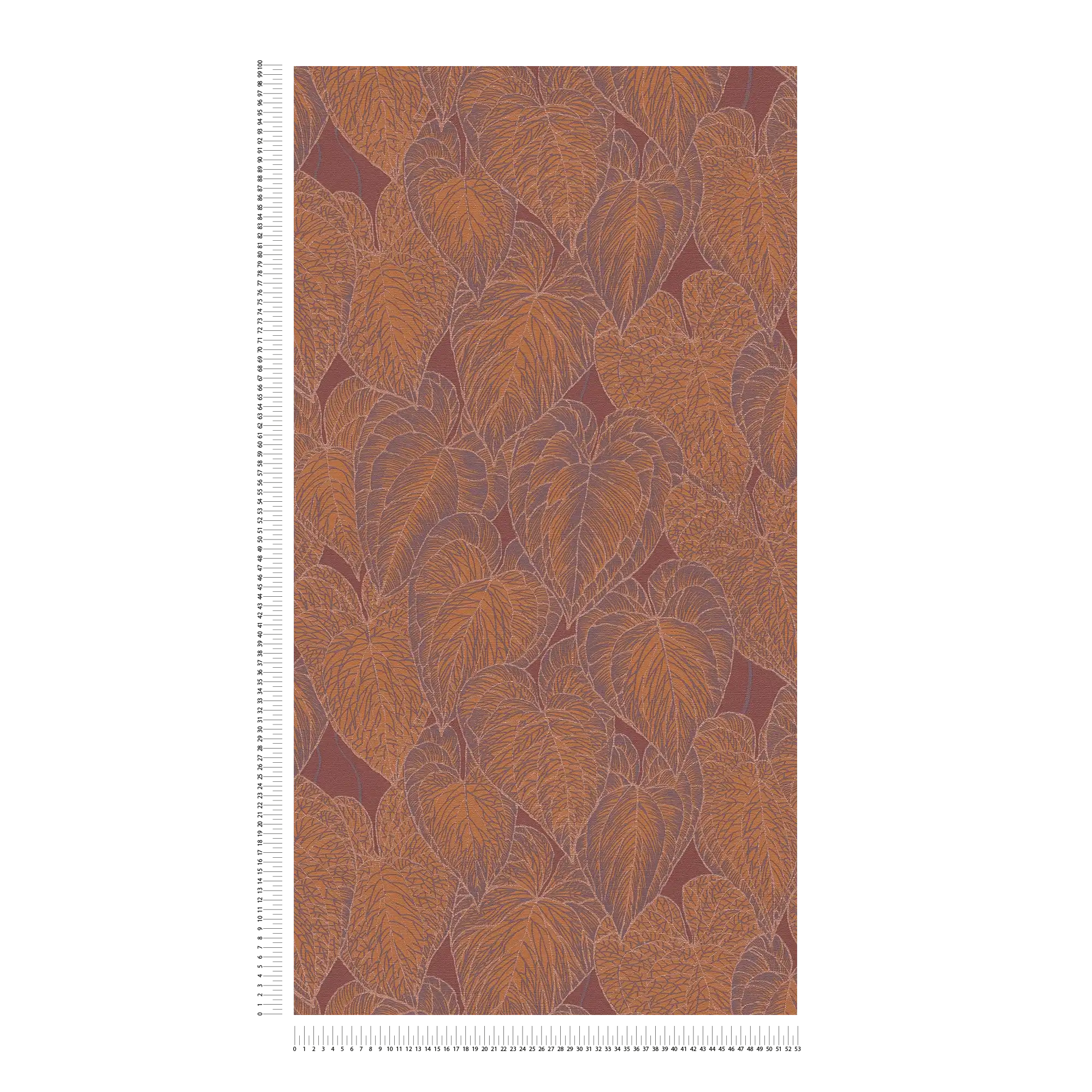             Daniel Hechter Edle Vliestapete mit floralem Muster und metallischen Akzenten – Rot, Orange, Lila
        