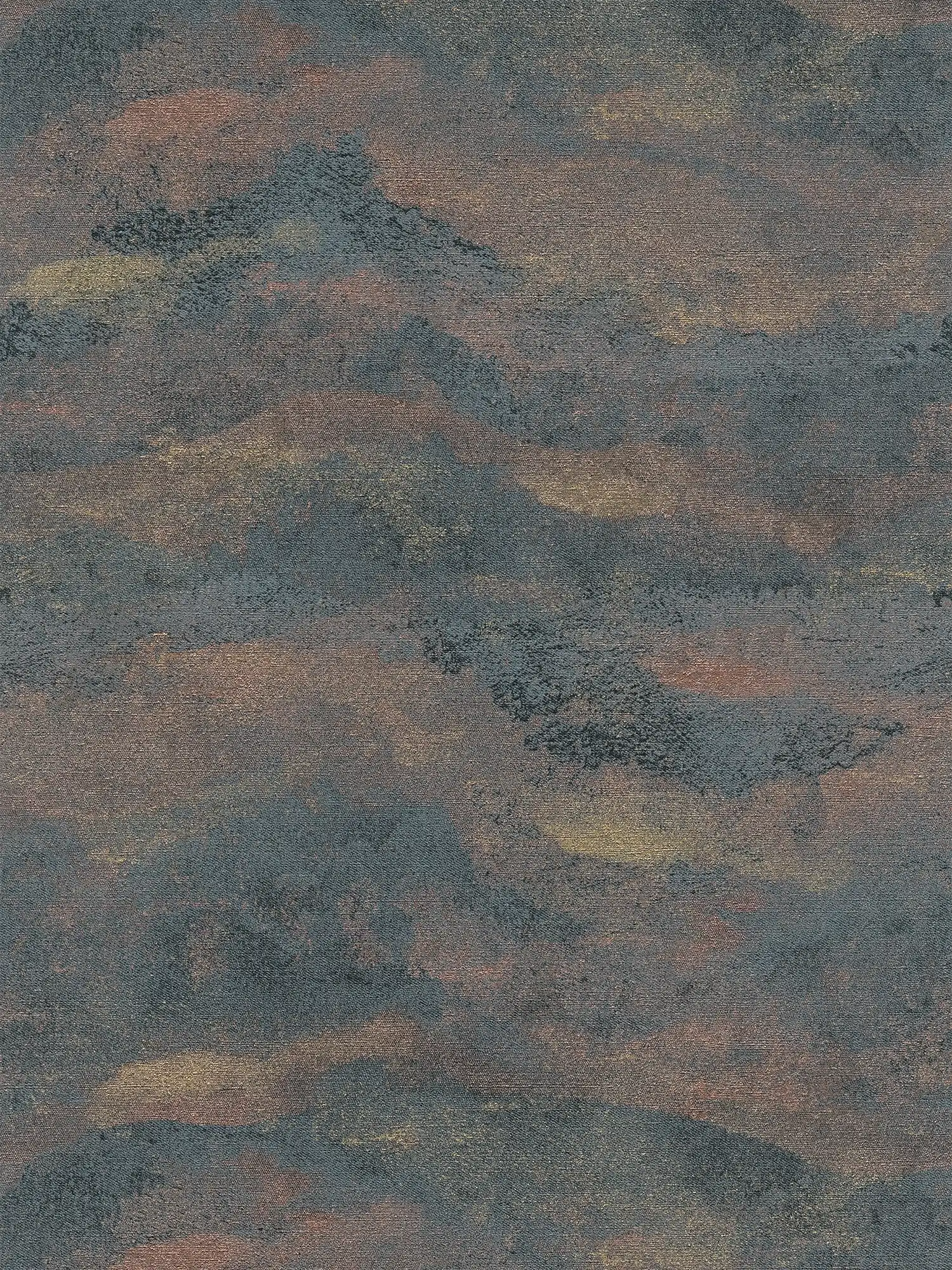         Exklusive Vliestapete mit strukturierter und schimmernder Wellenoptik – Schwarz, Grau, Metallic
    