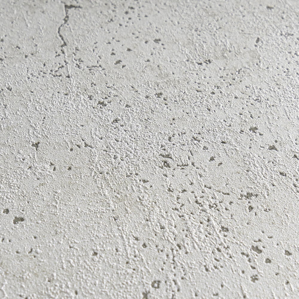             Behang met betonlook, optische barsten en poriën - Grijs
        