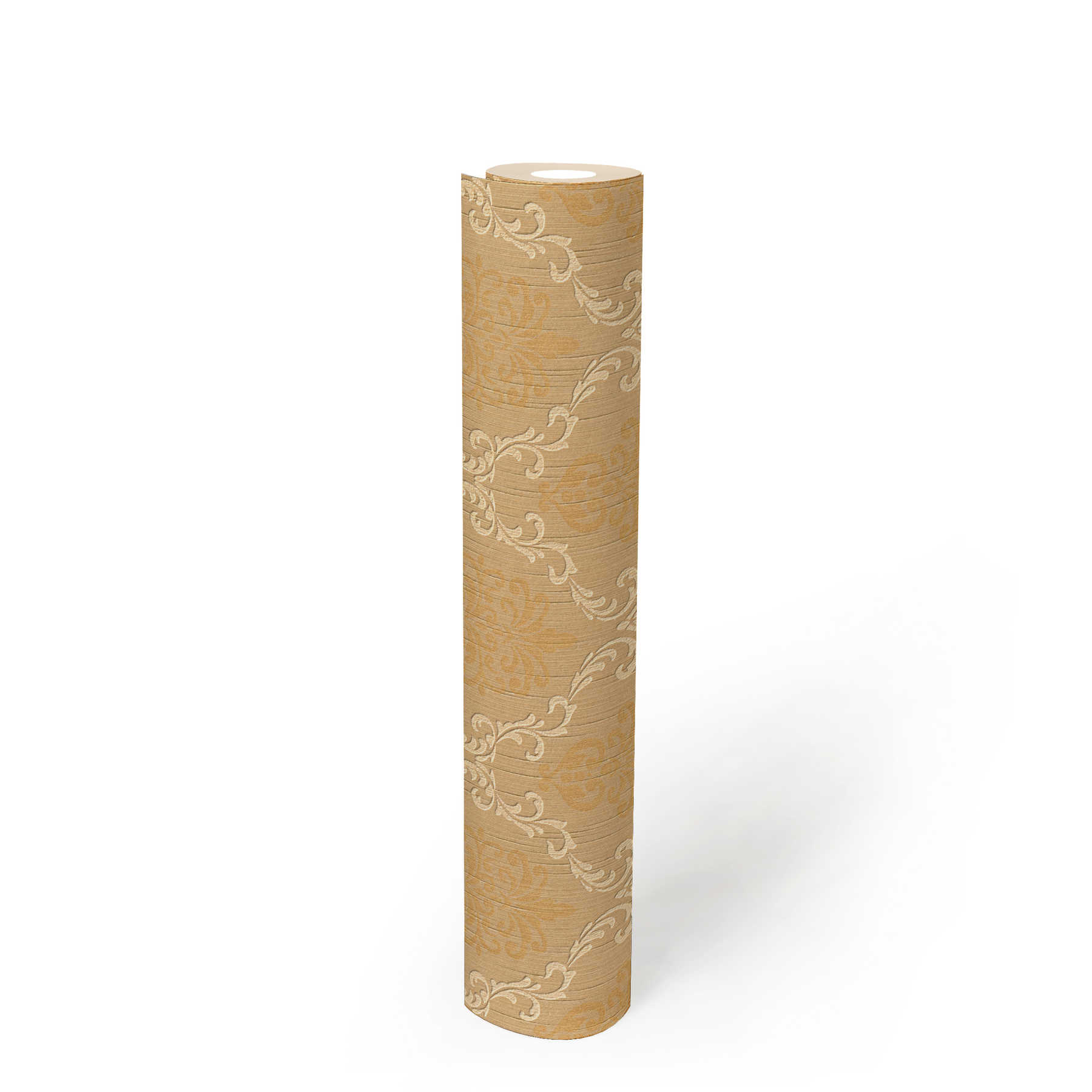             Vliestapete mit Textildesign & Ornamenten mit Struktureffekt – Beige
        