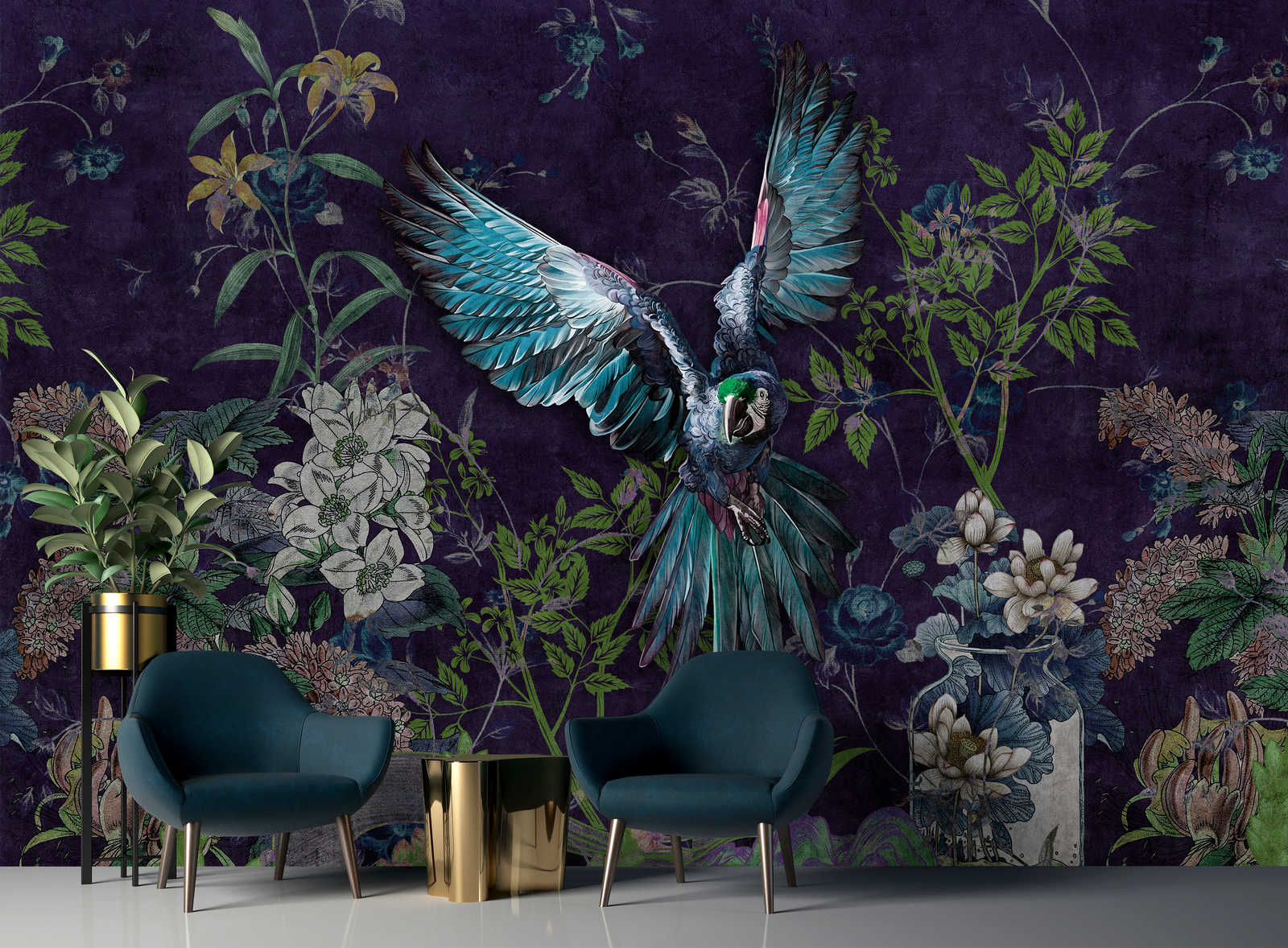 Kunst, Malerei, Stuhl, Mobiliar, Vogel