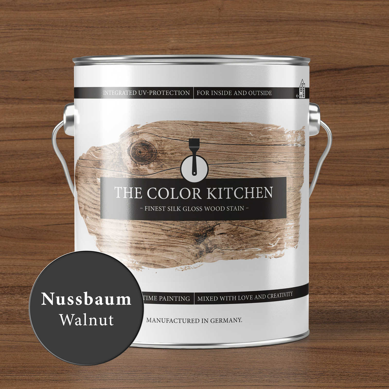 Holzlasur, Walnuss, Lackdose, The Color Kitchen, UV-Schutz