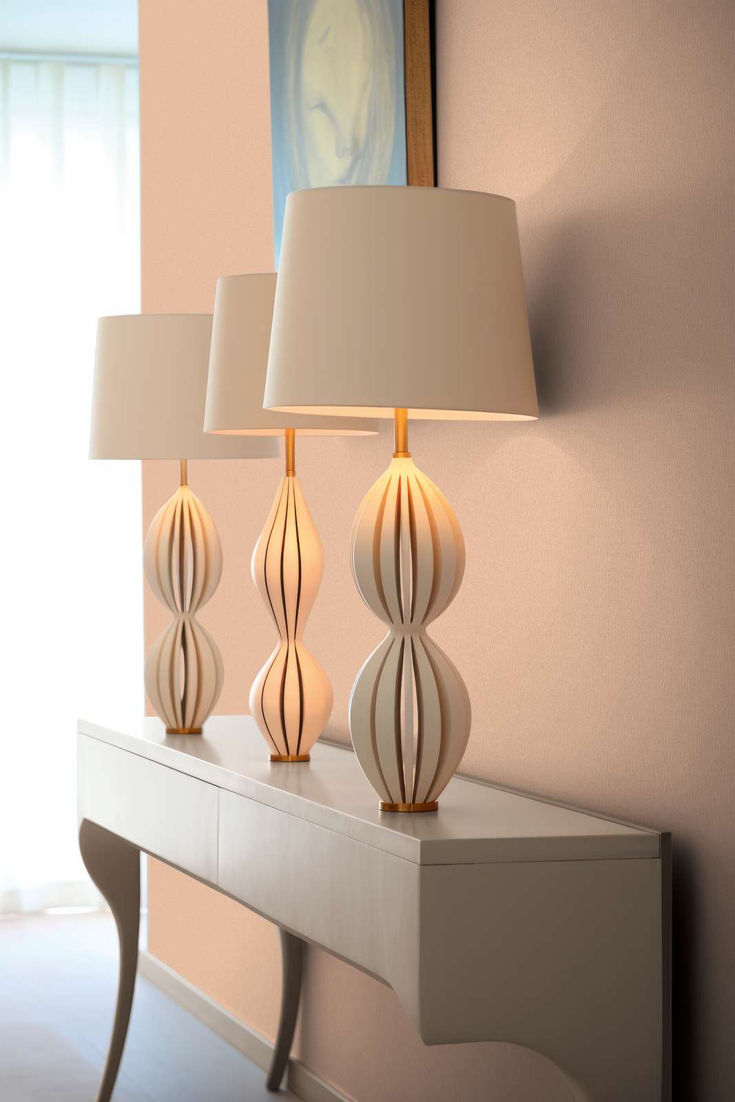             Melierte Strukturtapete mit Leinen Muster in matt – Orange, Lachs
        