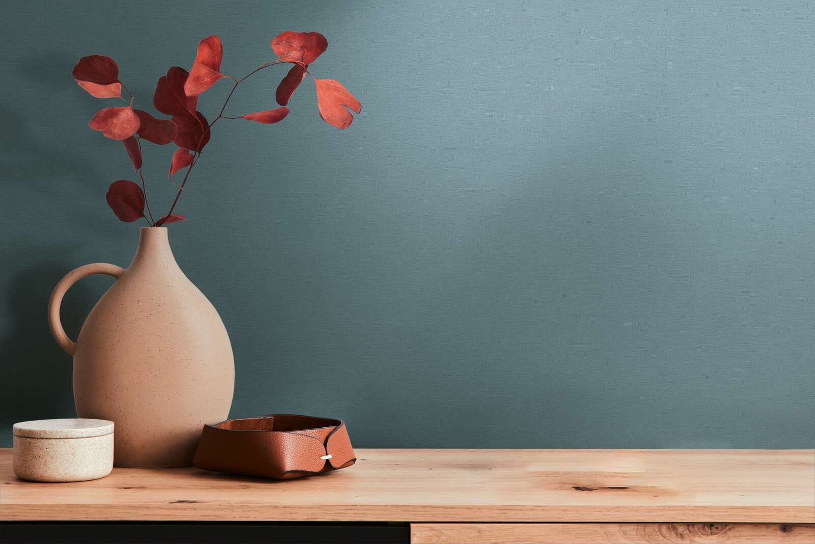 vase, keramik, pfirsich, rote blätter, dekoration