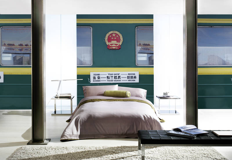             Waggon Grün – Fototapete Eisenbahn Nostalgie
        