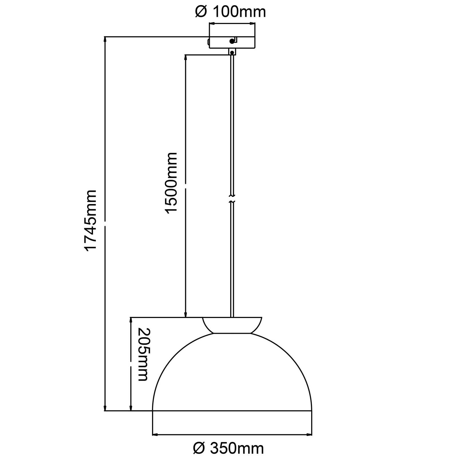             Wooden pendant light - Lorena 1 - Beige
        