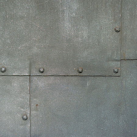         Metaalbehang Staalgrijze Platen & Klinknagels
    