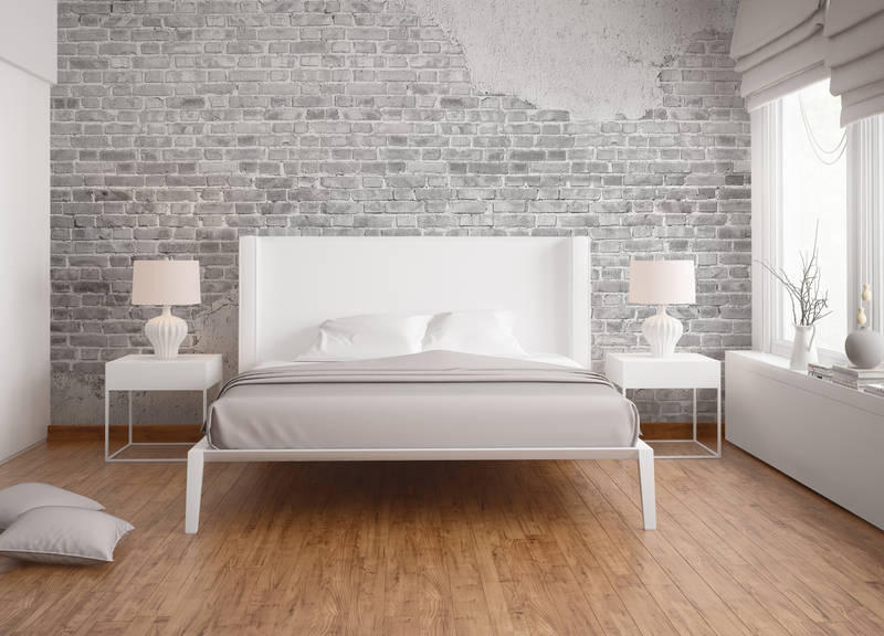             Backsteinmauer mit angesagten Industrial Look – Grau
        