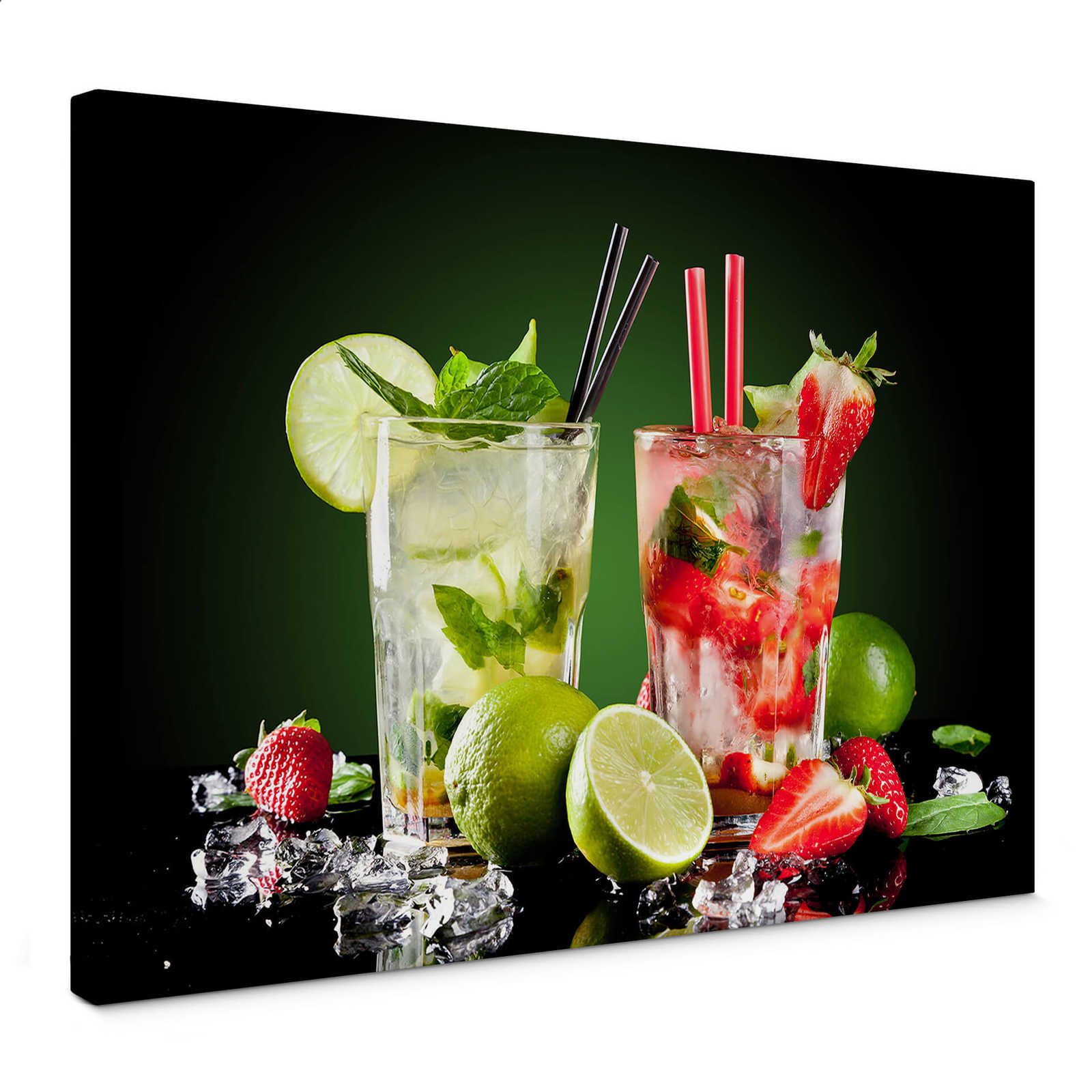         Bar canvas foto Cocktails in een Glas - 0,70 m x 0,50 m
    