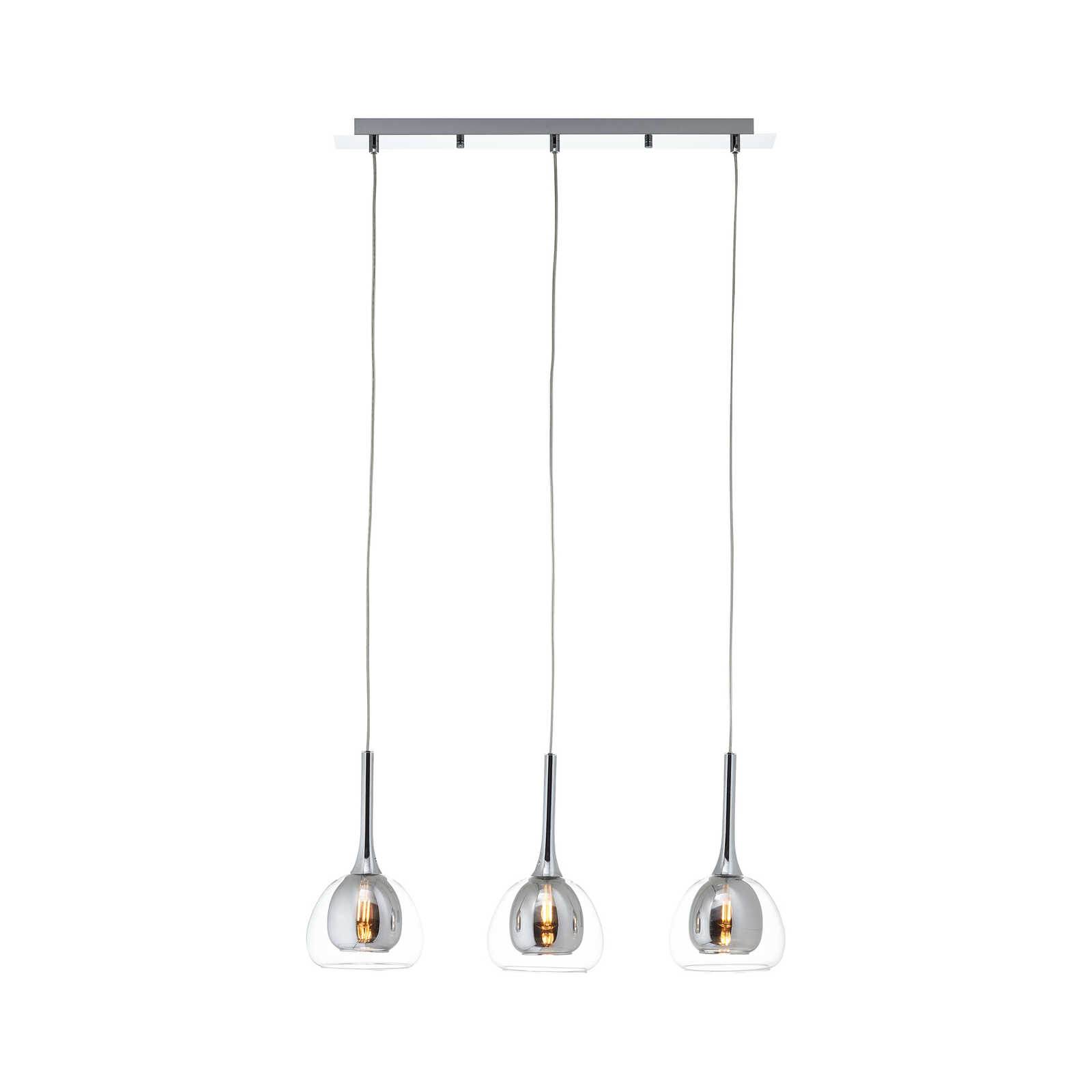         Glazen hanglamp - Iris 3 - Metallic
    