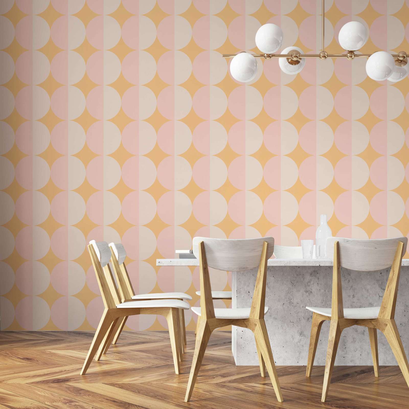 wallpaper,  dining room,  pattern,  chairs,  dining table