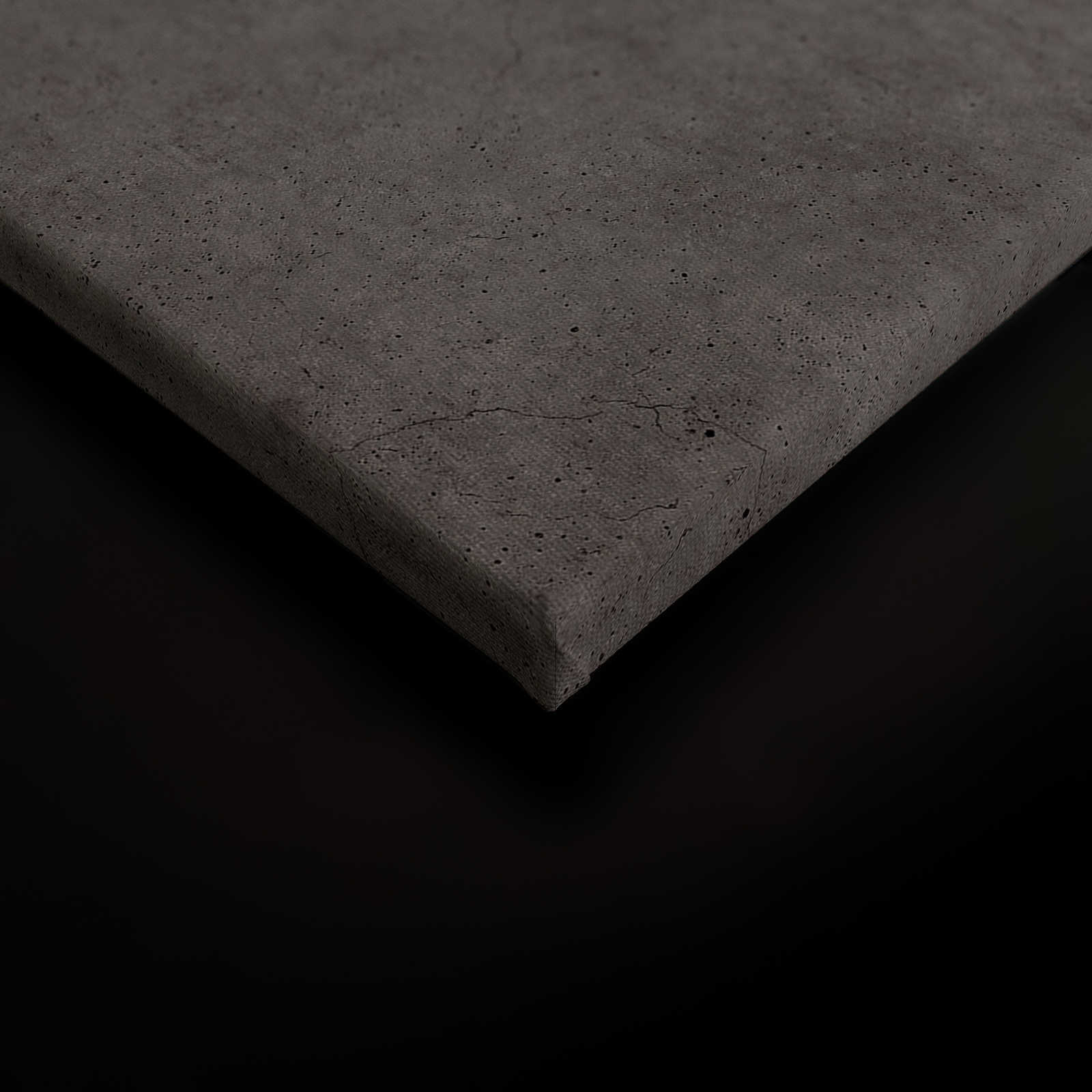 Relief 1 - Leinwandbild in Beton Struktur eines Blütenrelief – 0,90 m x 0,60 m
